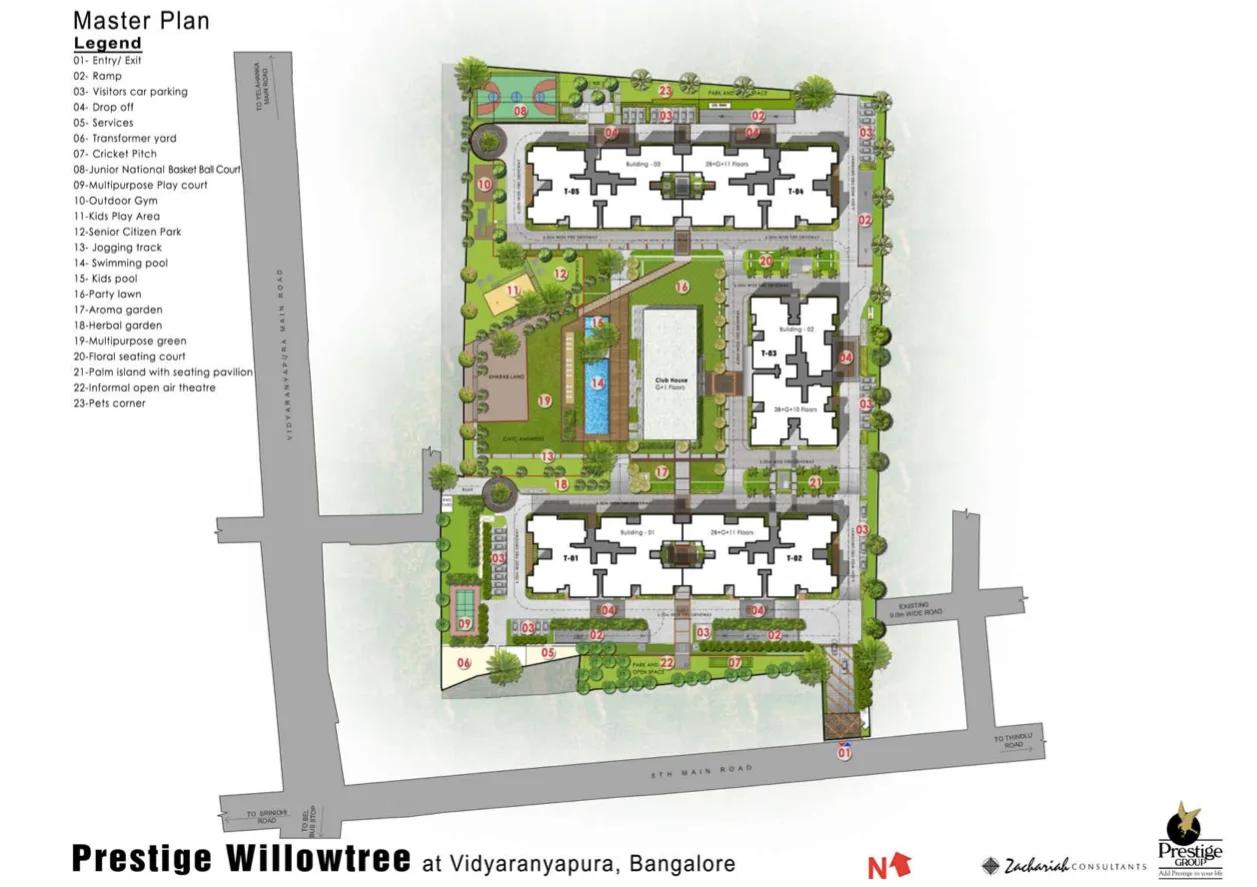Layout plan of Prestige Willow Tree