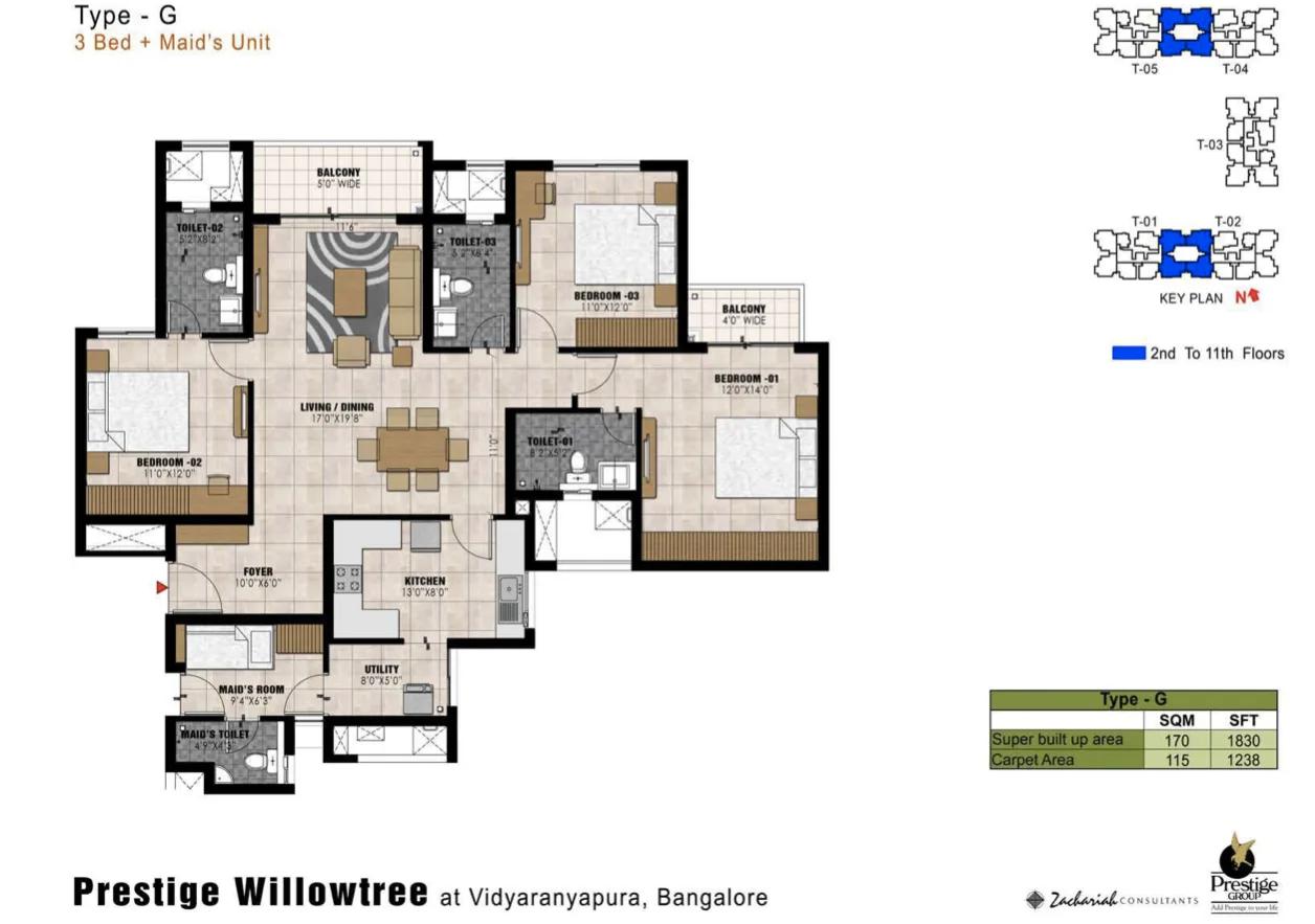 Prestige Willow Tree floor plan 3