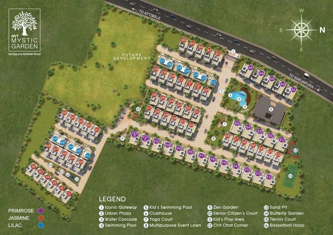 Layout plan of NVT Mystic Garden