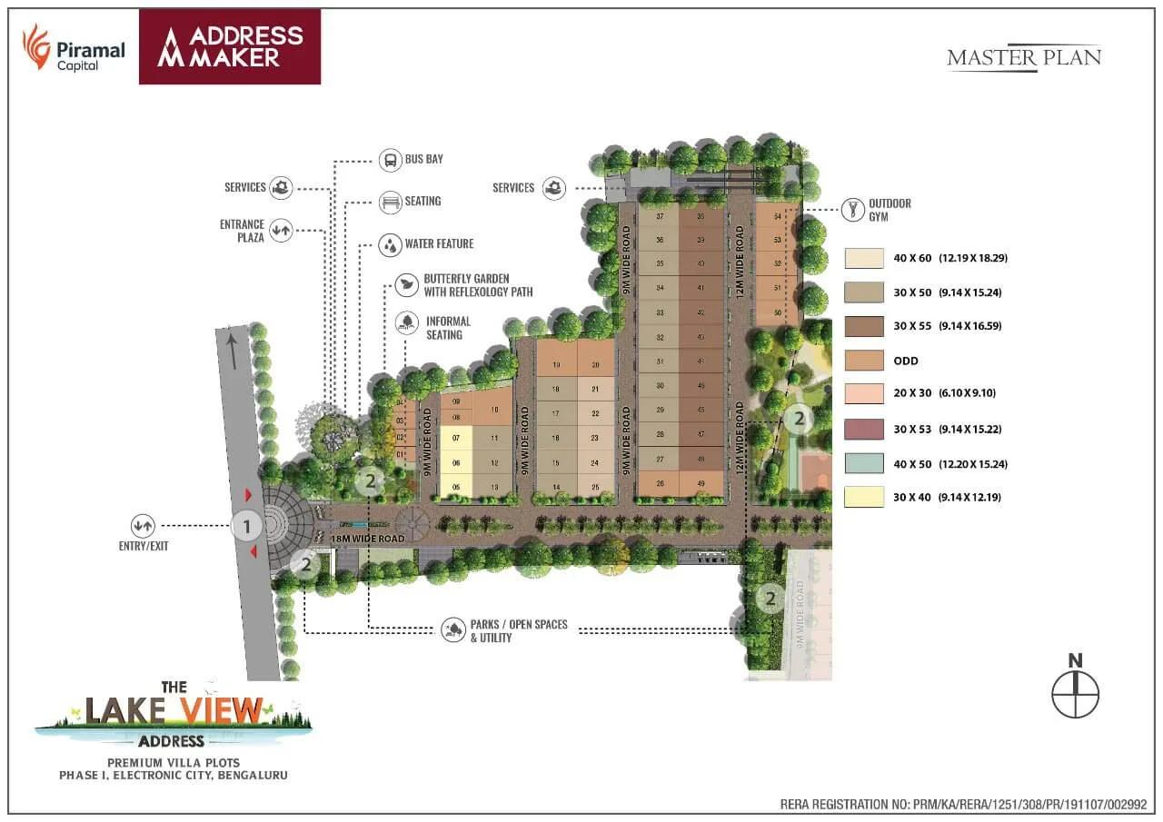 Layout plan of Lake View Address Plots Phase 3