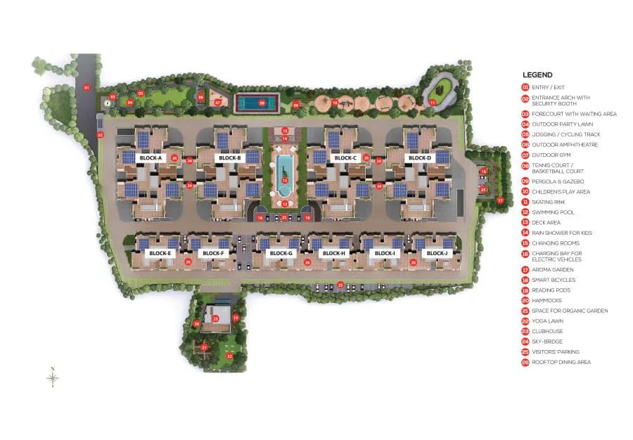Layout plan of TVS Emerald Peninsula