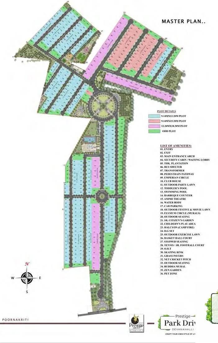 Layout plan of Prestige Park Drive