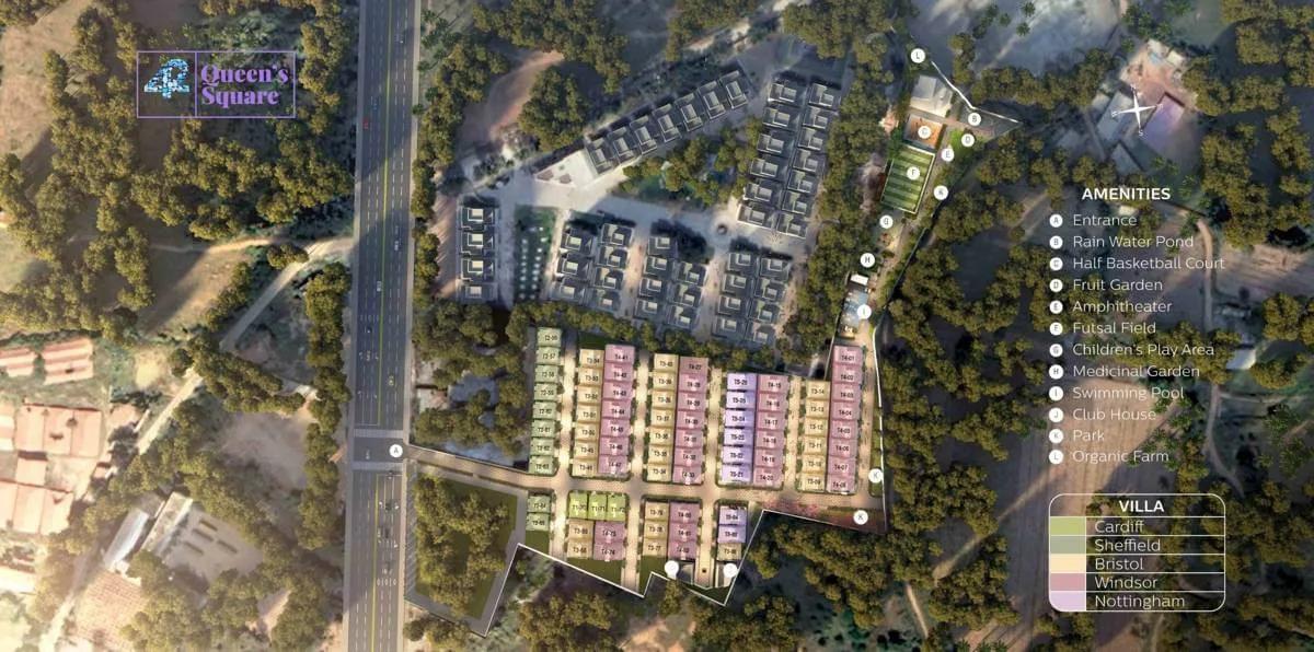 Layout plan of 42 Queens Square Villas