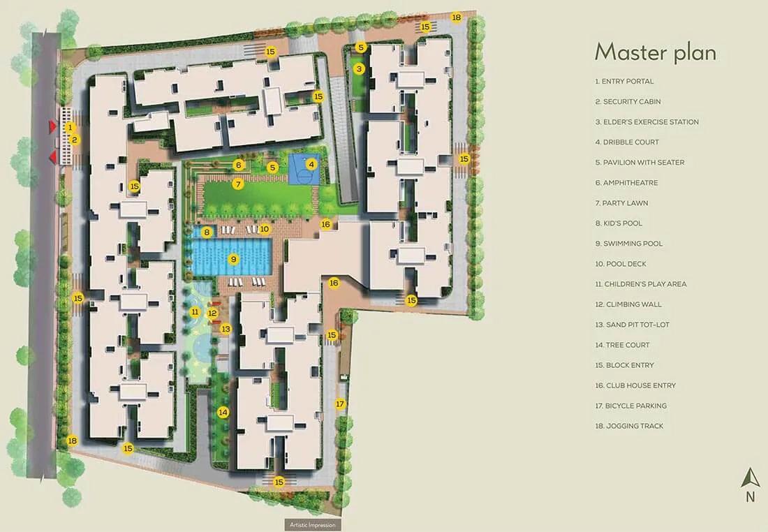 Layout plan of Adarsh Pinecourt