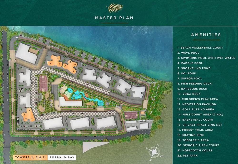 Layout plan of Purva Emerald Bay