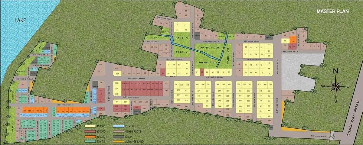 Layout plan of Alliance Villa Belvedere Plots