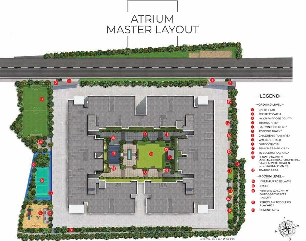 Layout plan of TVS Emerald Atrium