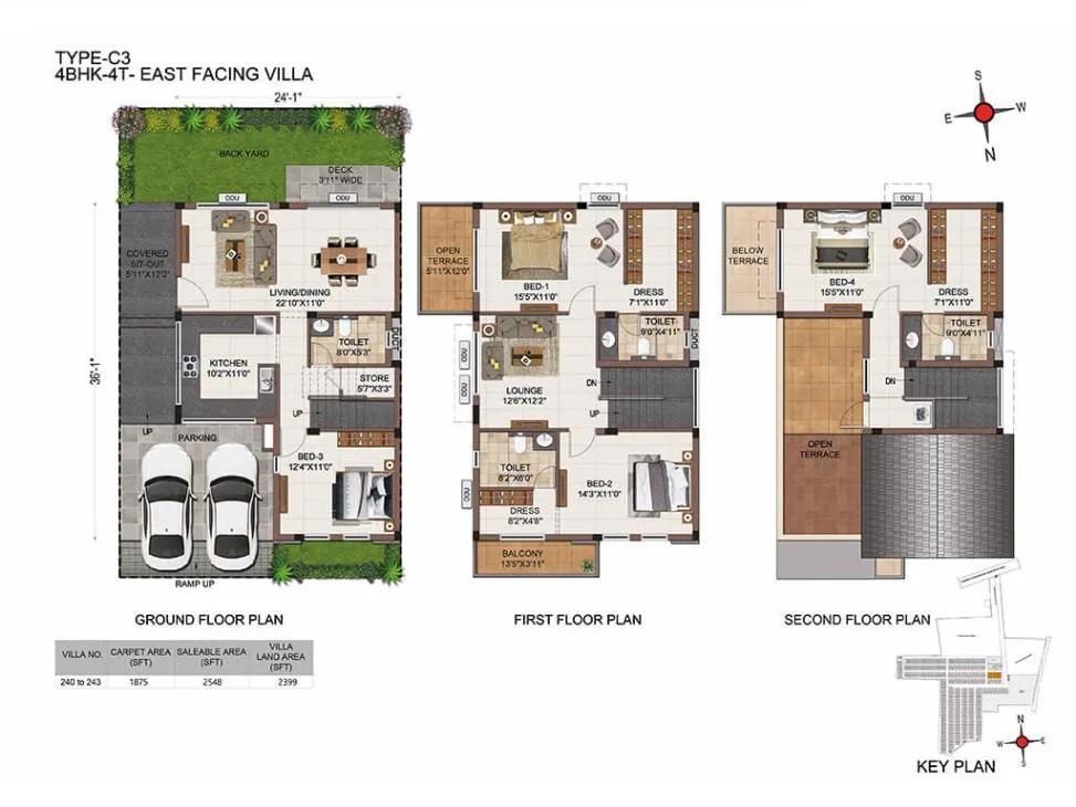 CasaGrand Platinum Villas 4 BHK floor plan