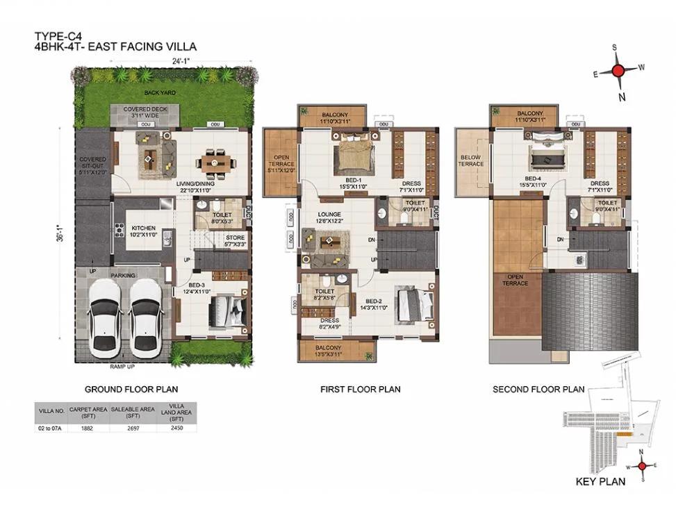 CasaGrand Platinum Villas 4 BHK floor plan