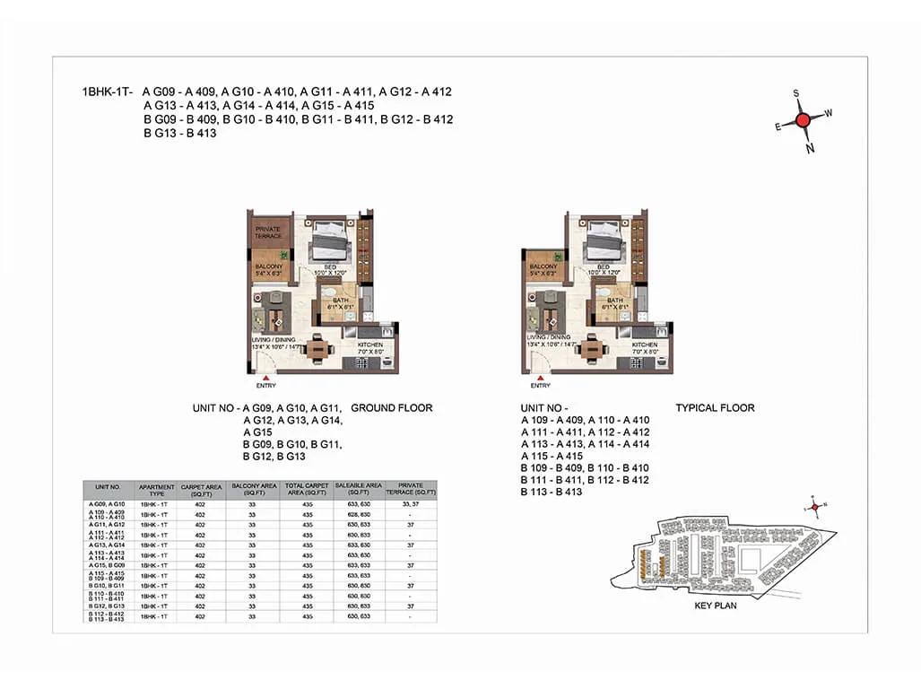 Casagrand Hazen 1 BHK floor plan