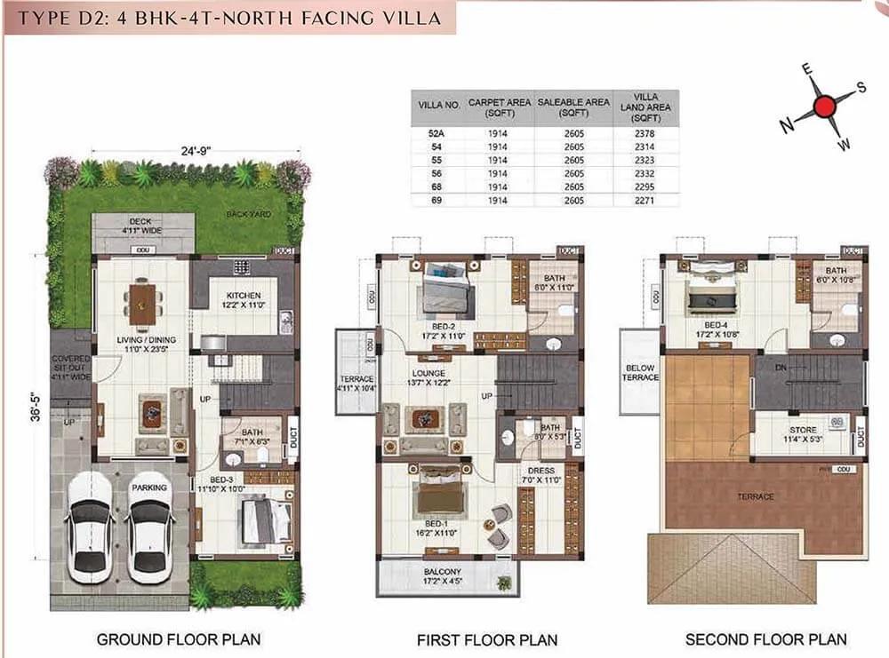 Casagrand Tranquil 4 BHK floor plan