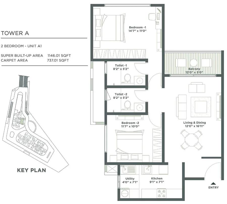 Embassy East Avenue floor plan 1
