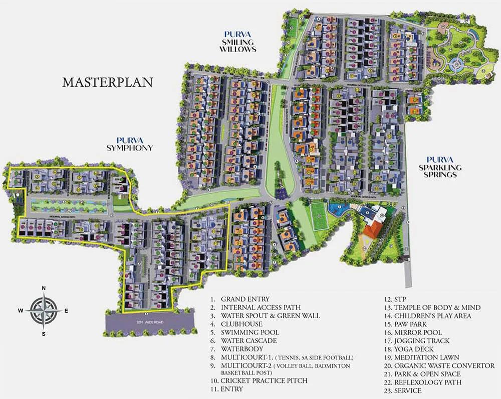 Layout plan of Purva Symphony