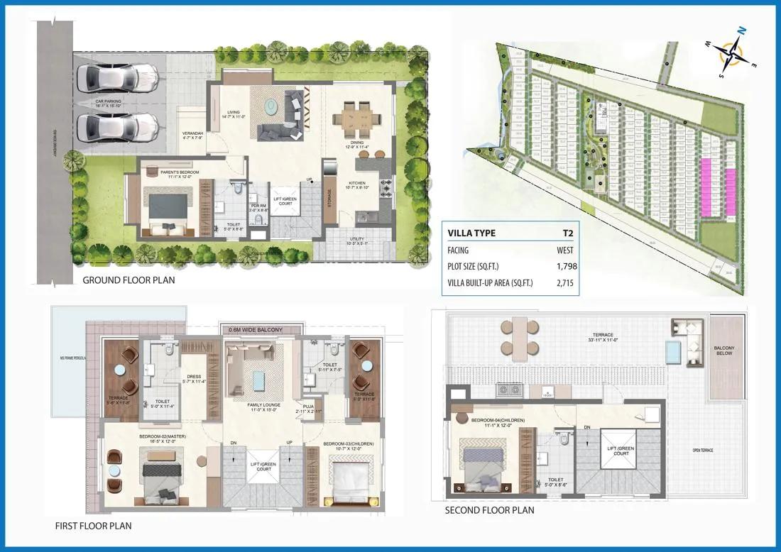 Urbanrise Codename City with Infinite Life 4 BHK floor plan, about 2,715 sq ft