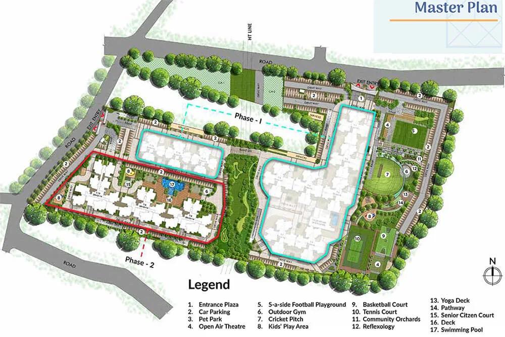 Layout plan of Prestige Primrose Hills Phase 2