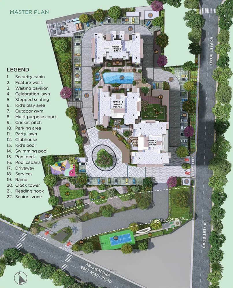 Layout plan of Sattva Forest Ridge