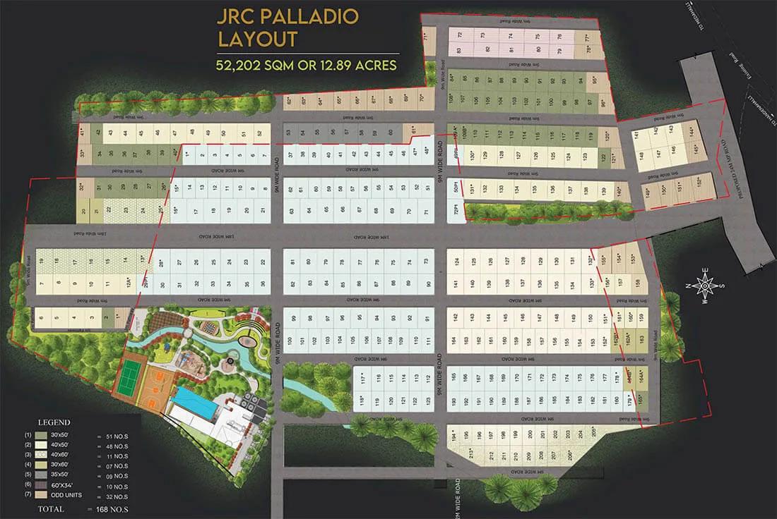 Layout plan of JRC Palladio Villas