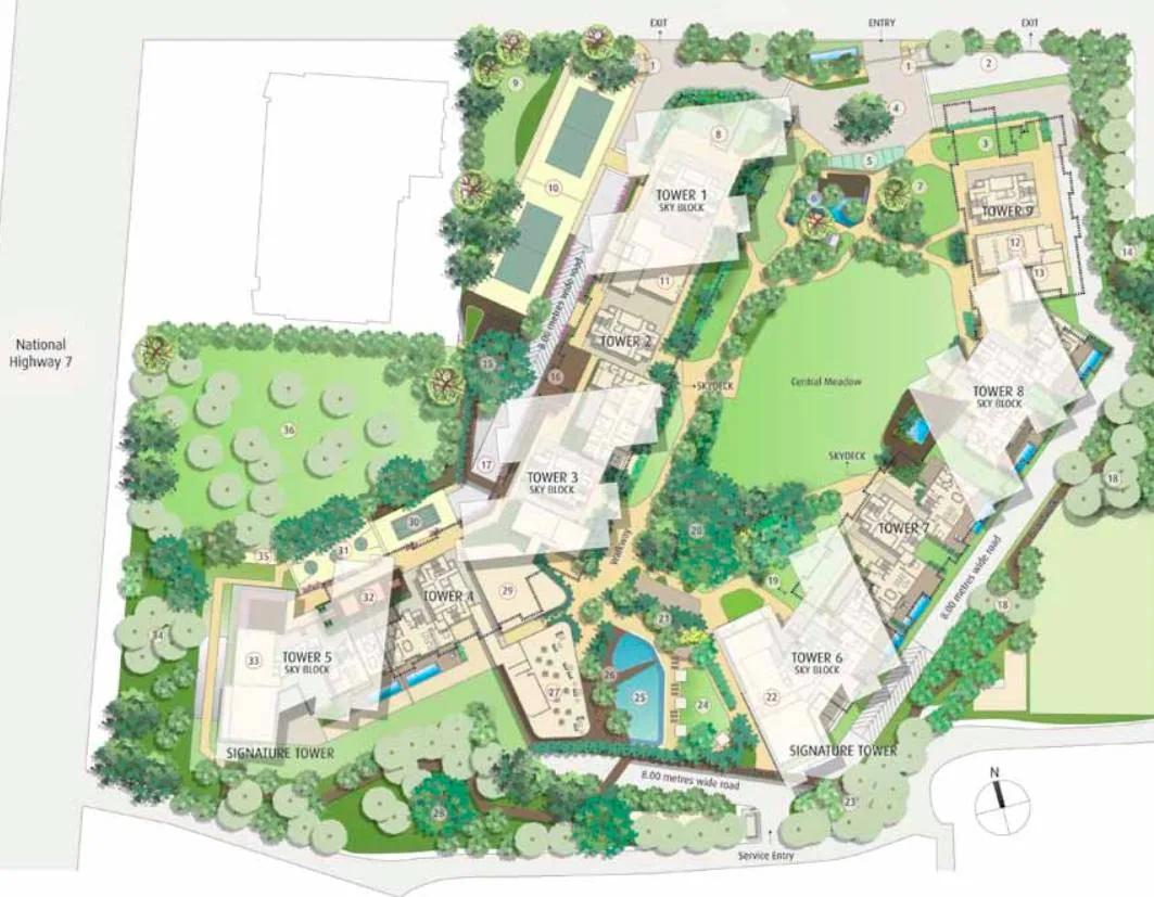 Layout plan of Embassy Lake Terraces