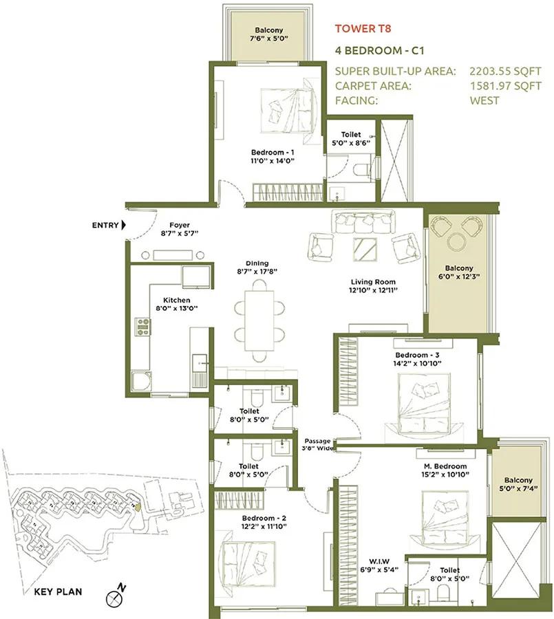 Embassy Greenshore Apartments floor plan 5