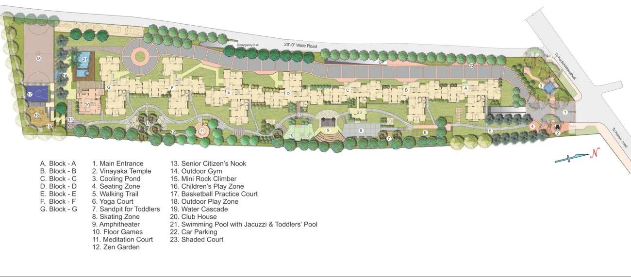 Layout plan of SNN Raj Grandeur