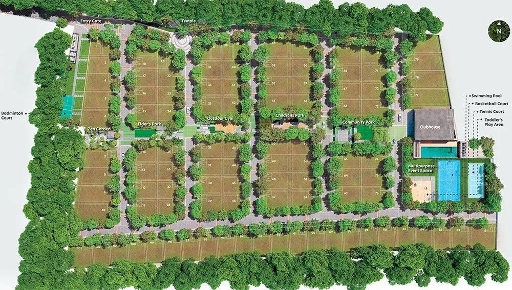Layout plan of Living Walls Hush Fields Plots