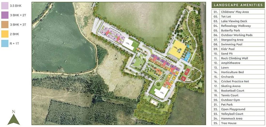 Layout plan of Godrej Lakeside Orchard