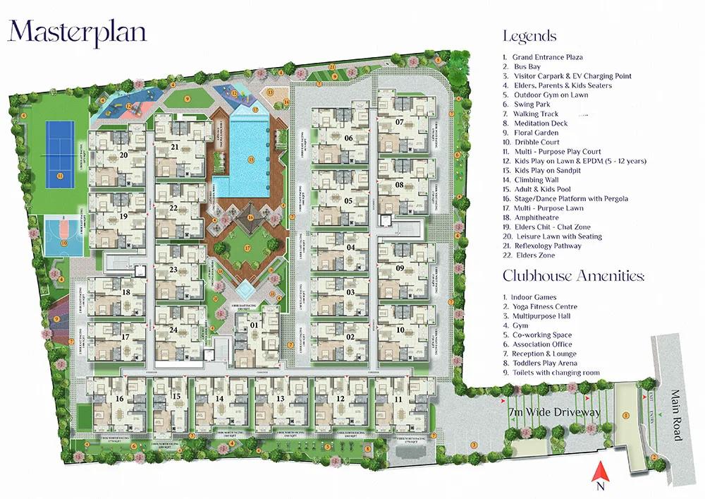 Layout plan of Abhee Riviera Royale