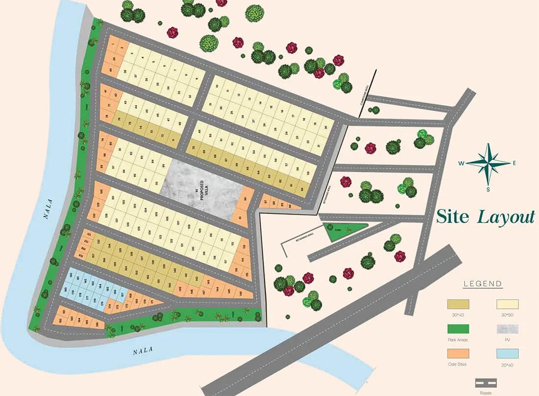 Layout plan of Guru Punvaanii Mannat Plots