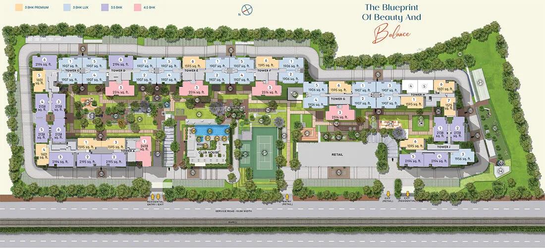 Layout plan of Godrej Aveline