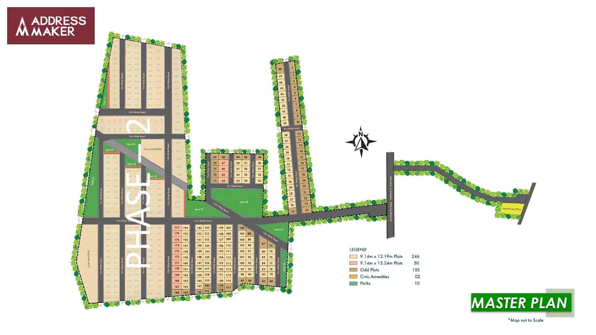 Layout plan of Artemis Address Plots