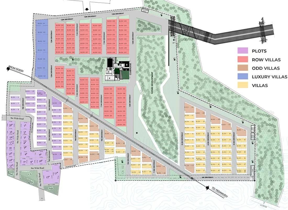 Layout plan of Svamitva Terravana