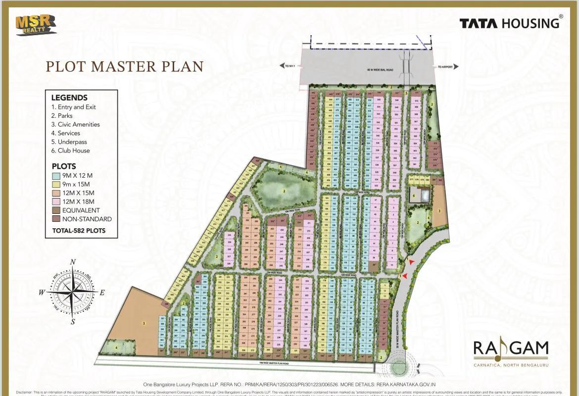 Layout plan of TATA Raagam Plots