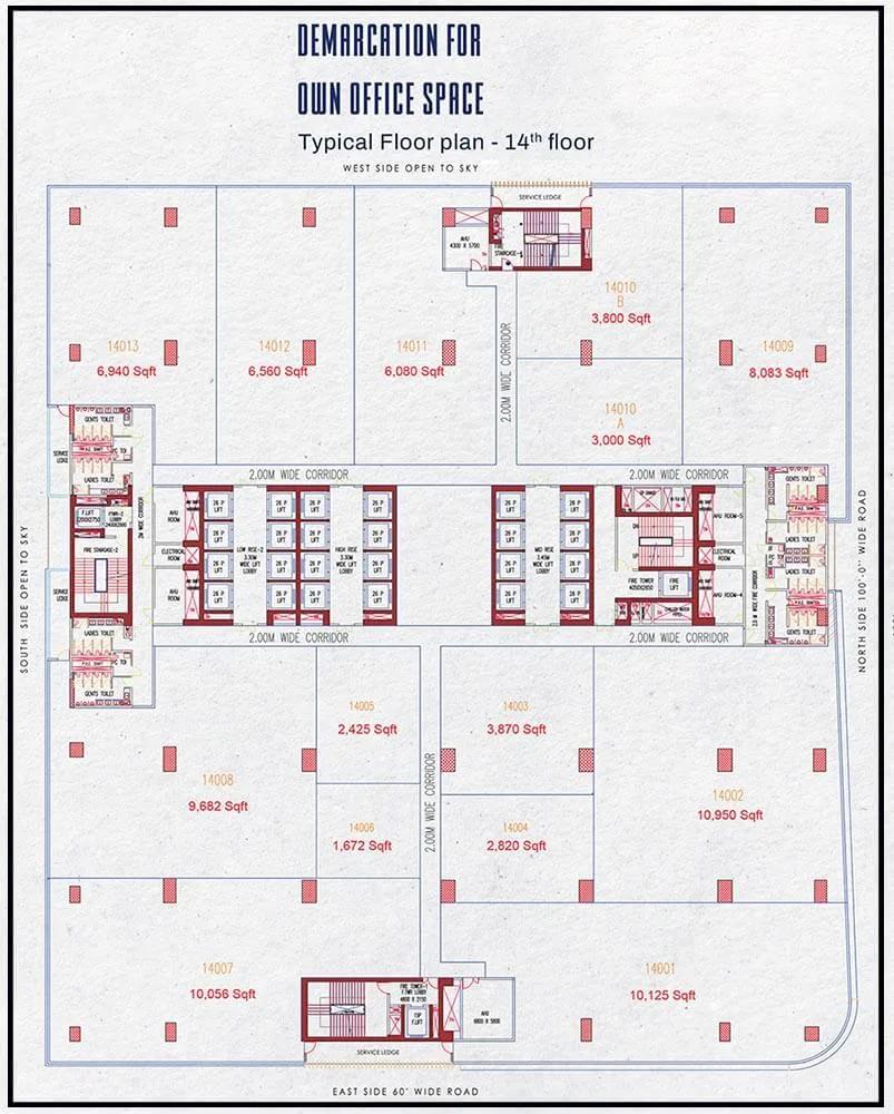 SAS Diamond Towers Commercial floor plan 2