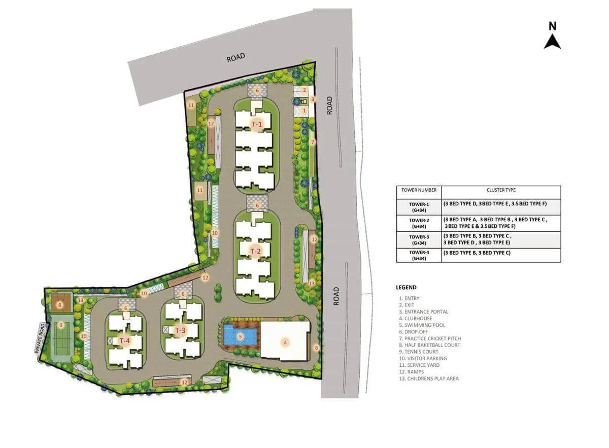 Layout plan of Prestige Tranquil