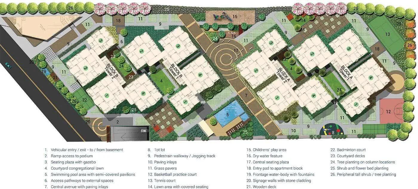 Layout plan of NCC Urban Gardenia