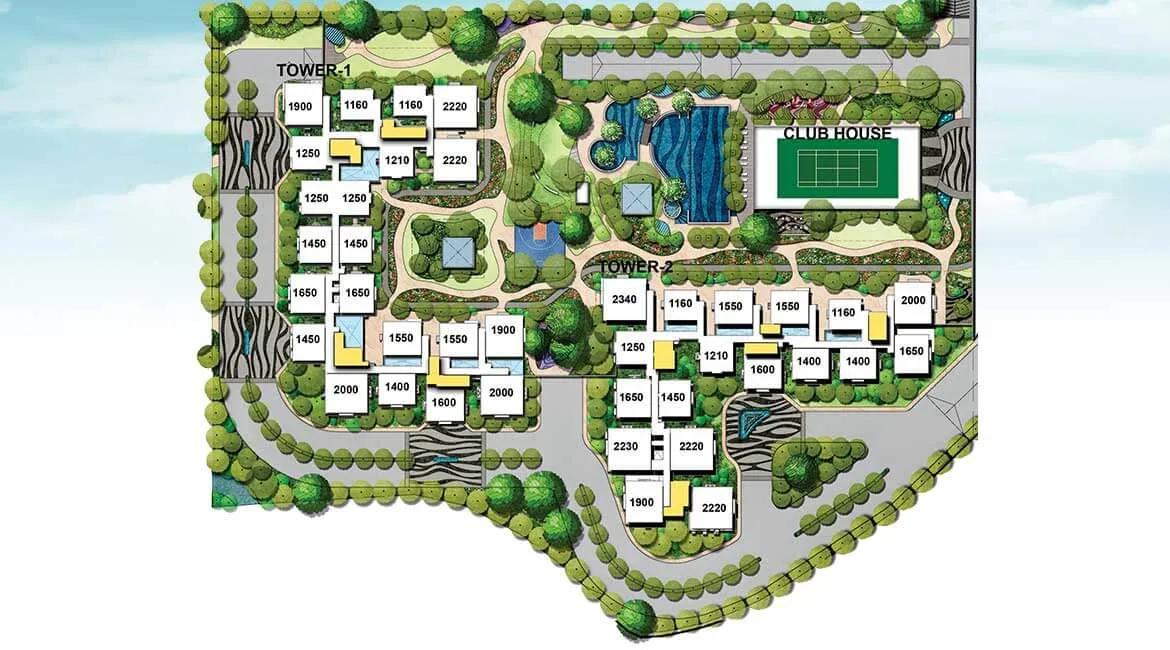 Layout plan of Cybercity Marina Skies