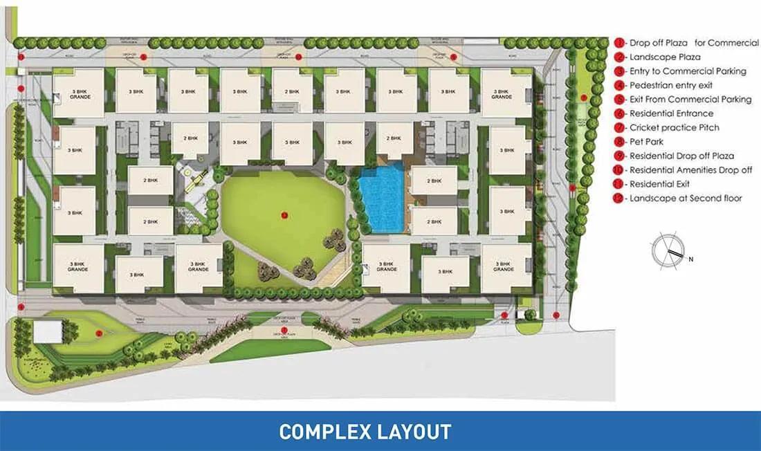 Layout plan of Kalpataru Avante