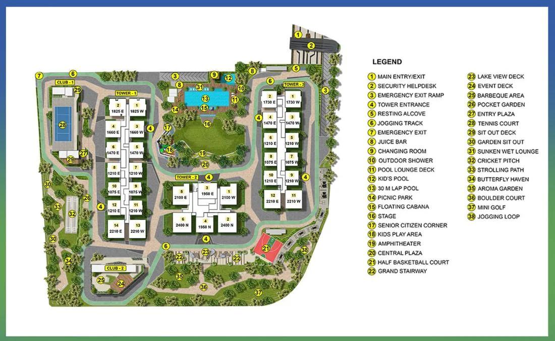 Layout plan of Cybercity Westbrook