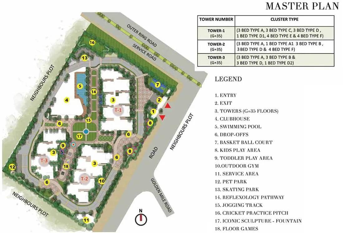 Layout plan of Prestige Beverly Hills