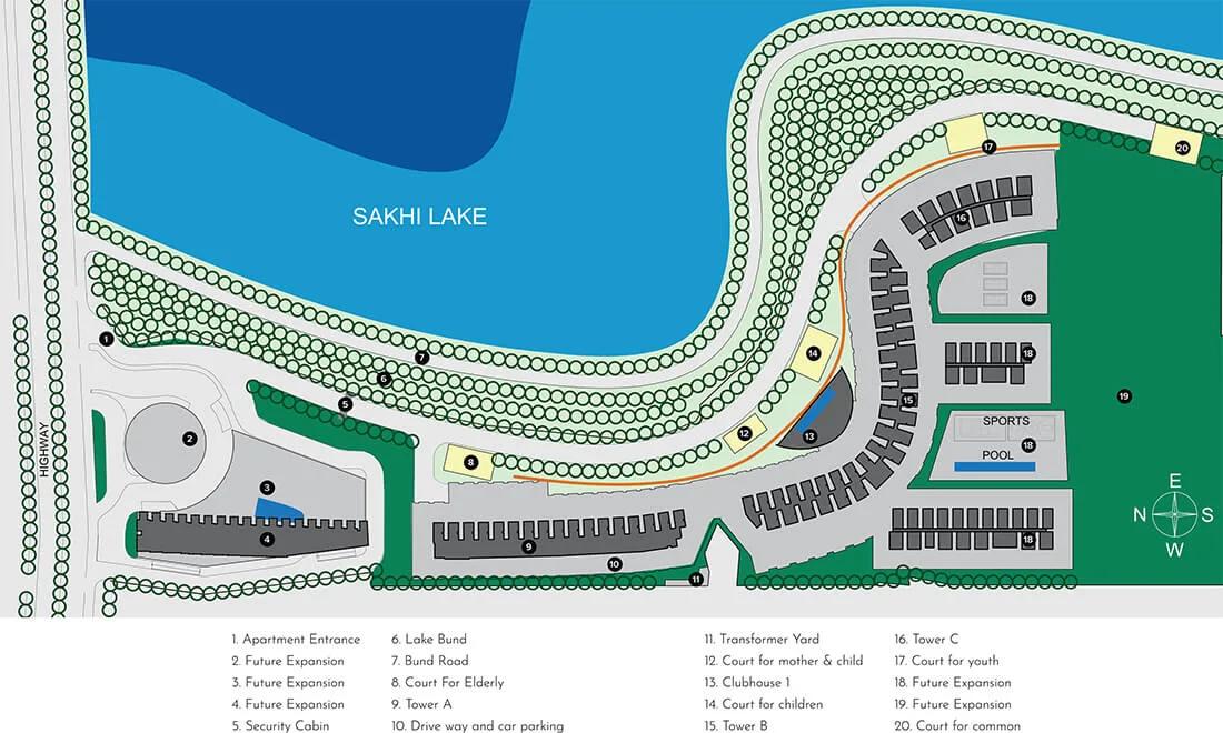 Layout plan of Incor Lake City