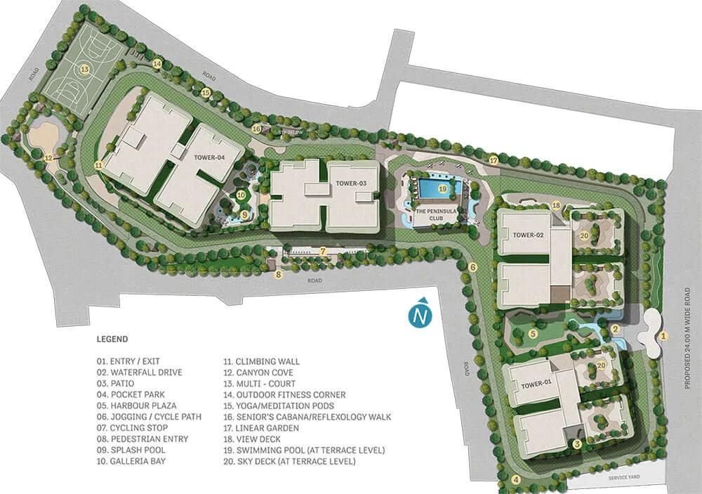 Layout plan of Sobha Waterfront