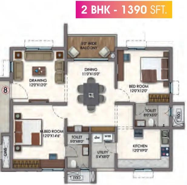Vision Arsha floor plan 1