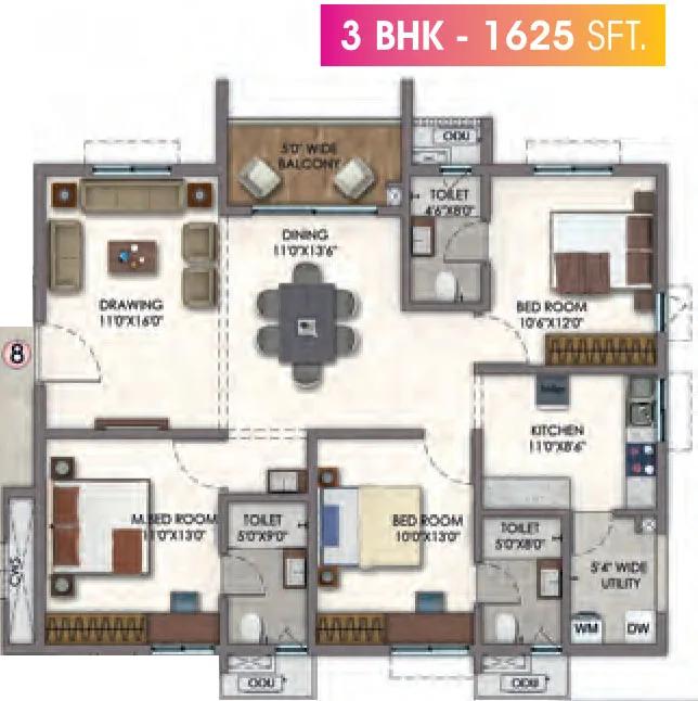 Vision Arsha floor plan 3