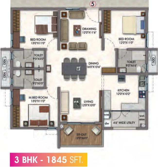 Vision Arsha floor plan 4
