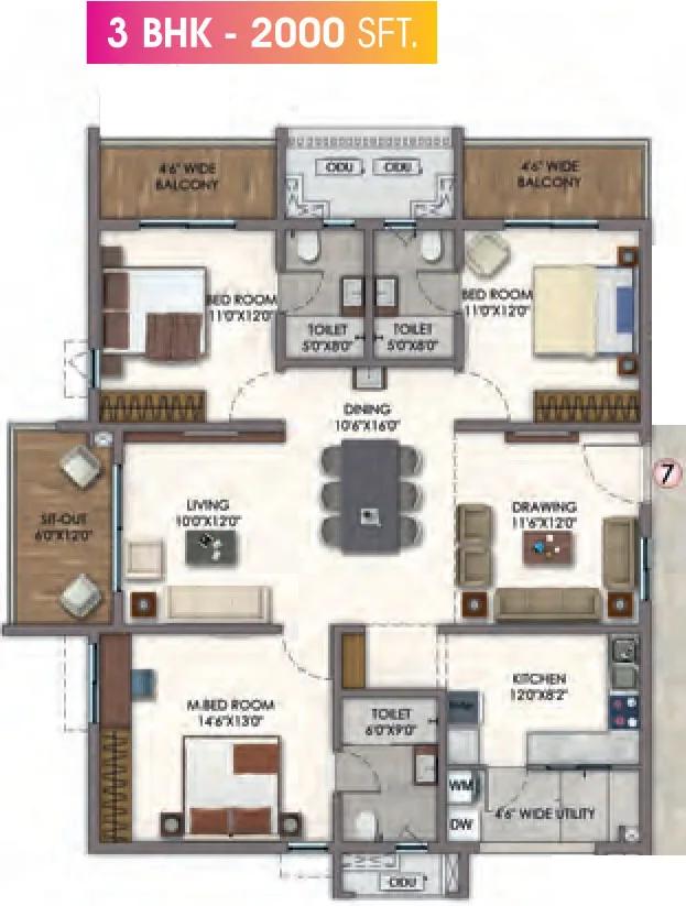 Vision Arsha floor plan 5