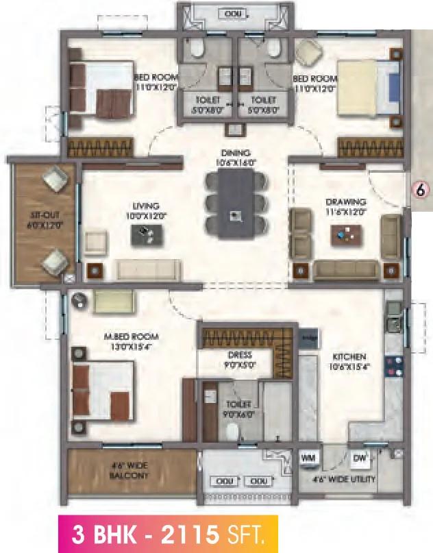 Vision Arsha floor plan 6