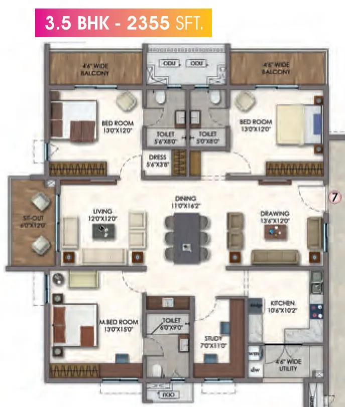 Vision Arsha floor plan 7