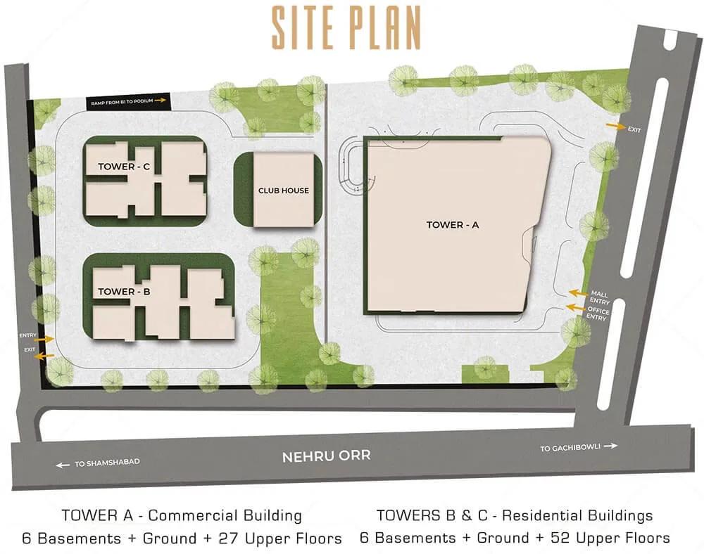 Layout plan of SAS Diamond Towers