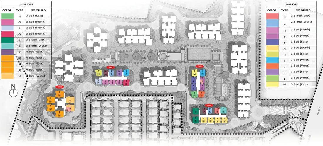 Layout plan of Prestige City Hyderabad Apartments