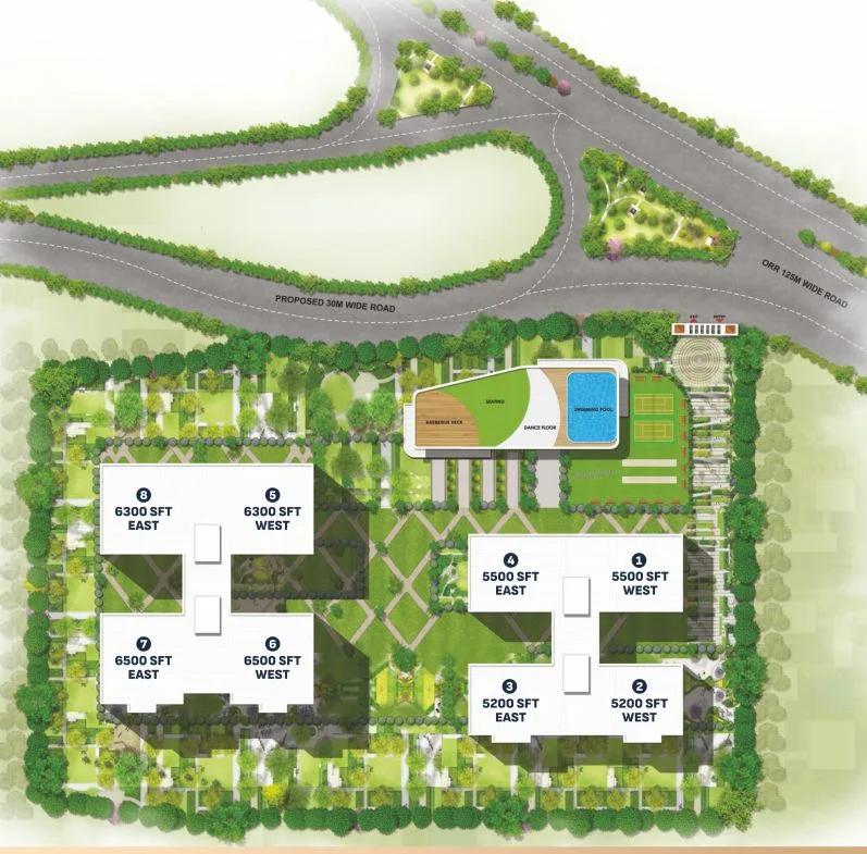 Layout plan of Vamsiram Newmark
